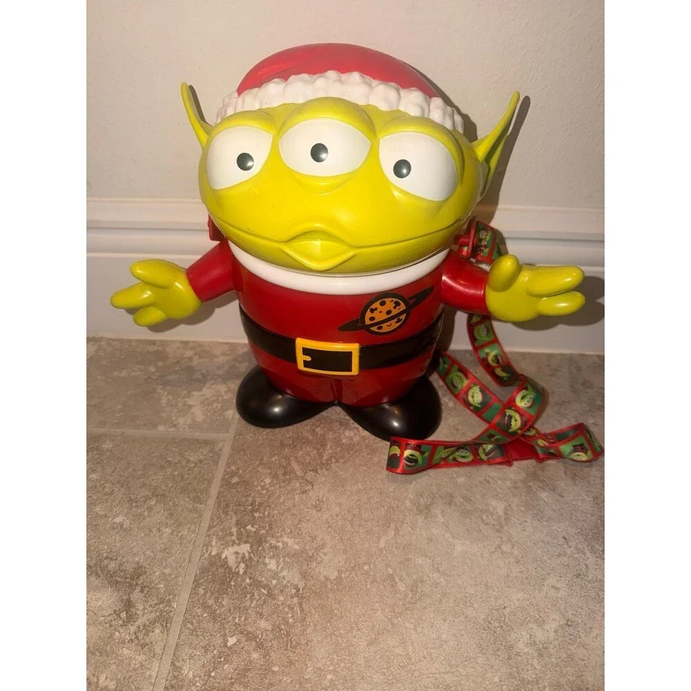 Disney Pixar Toy Story Santa Little Green Alien Popcorn Bucket Christmas